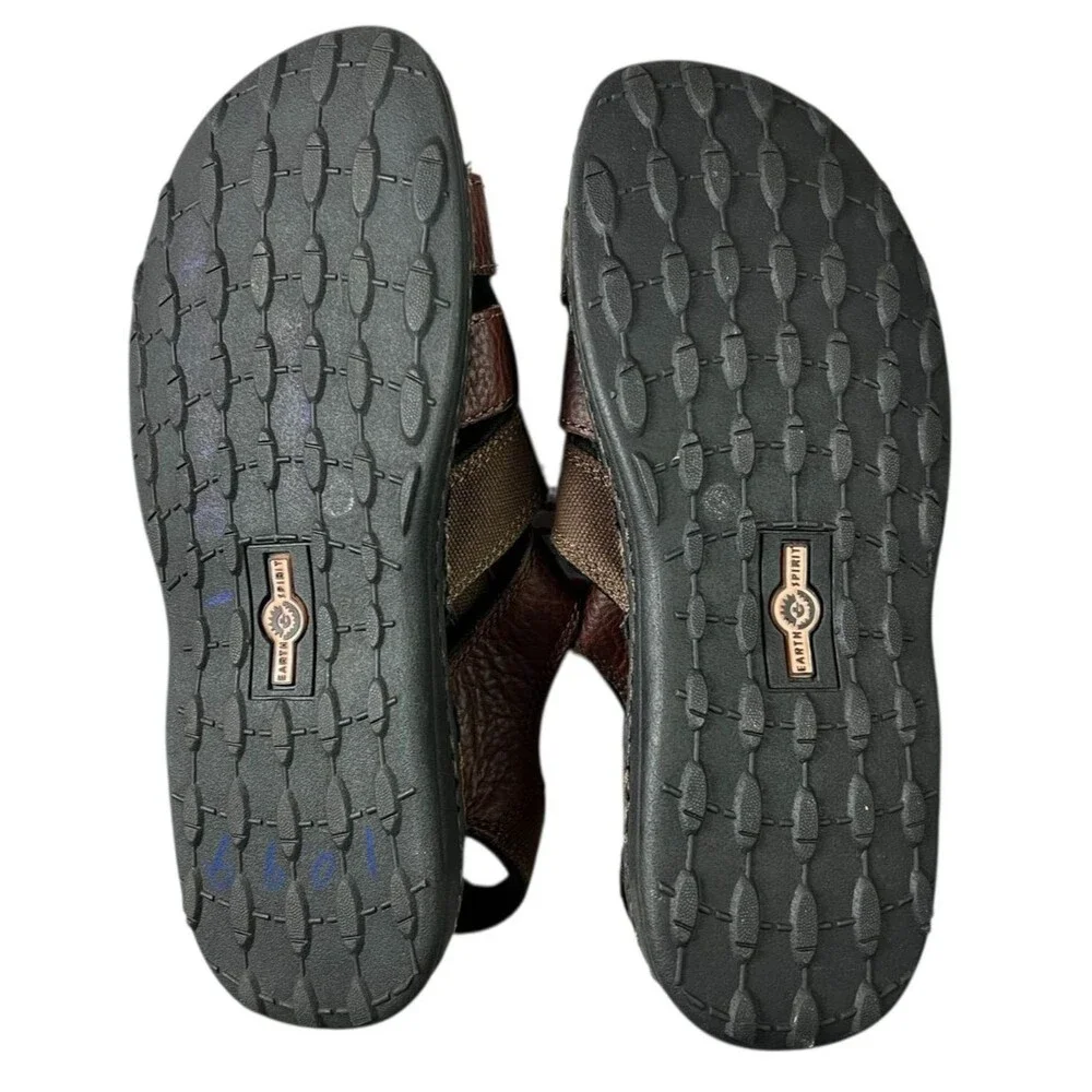 Earth Spirit Willie Fisherman Sandals  Men's 8  Brown Lightweight  Dad Sandals